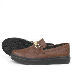 Rakerplus Taba Tokalı Loafer Çocuk Klasik Ayakkabı