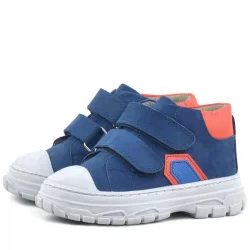 Rakerplus Tails Hakiki Deri Lacivert Cırtlı Çocuk Spor Bot