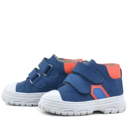 Rakerplus Tails Hakiki Deri Lacivert Cırtlı Çocuk Spor Bot