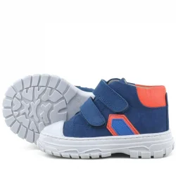 Rakerplus Tails Hakiki Deri Lacivert Cırtlı Çocuk Spor Bot