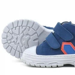 Rakerplus Tails Hakiki Deri Lacivert Cırtlı Çocuk Spor Bot