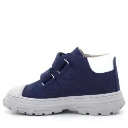 Rakerplus Tails Hakiki Deri Lacivert Kırmızı Cırtlı Çocuk Spor Bot