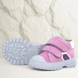 Rakerplus Tails Hakiki Deri Pembe Cırtlı Çocuk Spor Bot