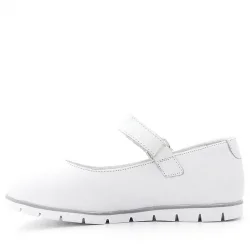 Rakerplus Tbons Özel Tasarım Hakiki Deri Beyaz Kız Çocuk Babet Ayakkabı