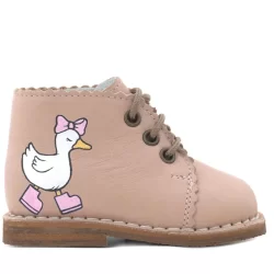 Rakerplus Tbons Özel Tasarım Handmade Hakiki Deri Pudra Kız Bebek Bot