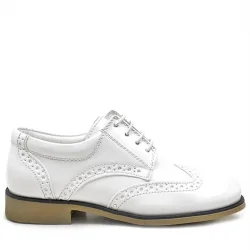 Rakerplus Titan Beyaz Rugan Bağcıklı Klasik Erkek Çocuk Klasik Ayakkabı