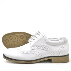 Rakerplus Titan Beyaz Rugan Bağcıklı Klasik Erkek Çocuk Klasik Ayakkabı