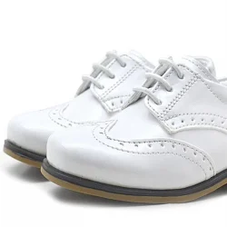 Rakerplus Titan Beyaz Rugan Bağcıklı Klasik Erkek Çocuk Klasik Ayakkabı