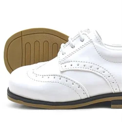 Rakerplus Titan Beyaz Rugan Bağcıklı Klasik Erkek Çocuk Klasik Ayakkabı