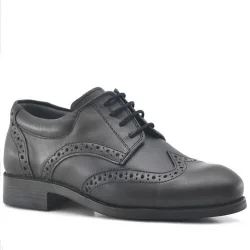 Rakerplus Titan Hakiki Deri Siyah Klasik Erkek Çocuk Ayakkabısı