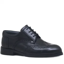 Rakerplus Titan Hakiki Deri Siyah Rugan Klasik Erkek Çocuk Ayakkabı