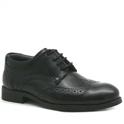 Rakerplus Titan Hakiki Deri Siyah Rugan Klasik Erkek Çocuk Ayakkabı