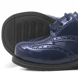 Rakerplus Titan Lacivert Rugan Bağcıklı Klasik Erkek Bebek Ayakkabı