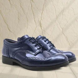 Rakerplus Titan Lacivert Rugan Bağcıklı Klasik Erkek Çocuk Ayakkabı