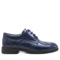 Rakerplus Titan Lacivert Rugan Bağcıklı Klasik Erkek Çocuk Ayakkabı