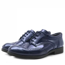 Rakerplus Titan Lacivert Rugan Bağcıklı Klasik Erkek Çocuk Ayakkabı