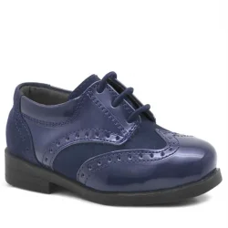 Rakerplus Titan Lacivert Rugan Klasik Erkek Bebek Ayakkabı