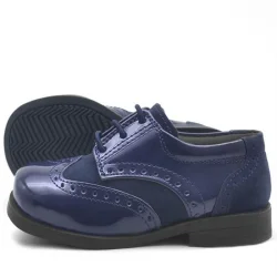 Rakerplus Titan Lacivert Rugan Klasik Erkek Bebek Ayakkabı