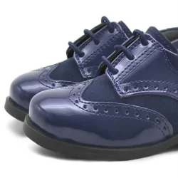 Rakerplus Titan Lacivert Rugan Klasik Erkek Bebek Ayakkabı