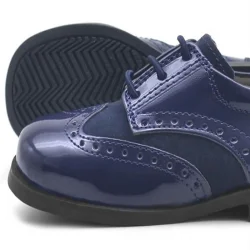 Rakerplus Titan Lacivert Rugan Klasik Erkek Bebek Ayakkabı