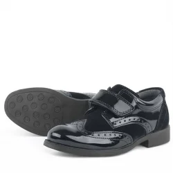 Rakerplus Titan Rugan Cırt Cırtlı Klasik Erkek Çocuk Abiye Ayakkabı