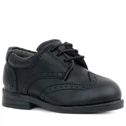 Rakerplus Titan Siyah Mat Bağcıklı Erkek Bebek Ayakkabı