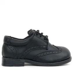 Rakerplus Titan Siyah Mat Bağcıklı Erkek Bebek Ayakkabı