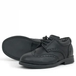 Rakerplus Titan Siyah Mat Bağcıklı Erkek Bebek Ayakkabı