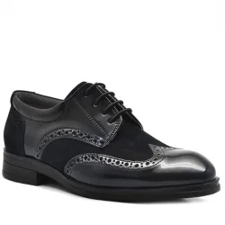 Rakerplus Titan Siyah Rugan Süet Klasik Erkek Çocuk Ayakkabı