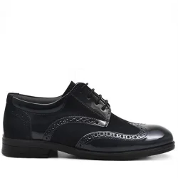 Rakerplus Titan Siyah Rugan Süet Klasik Erkek Çocuk Ayakkabı