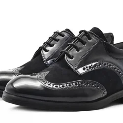 Rakerplus Titan Siyah Rugan Süet Klasik Erkek Çocuk Ayakkabı