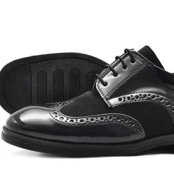 Rakerplus Titan Siyah Rugan Süet Klasik Erkek Çocuk Ayakkabı