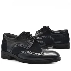 Rakerplus Titan Siyah Rugan Süet Klasik Erkek Çocuk Ayakkabı