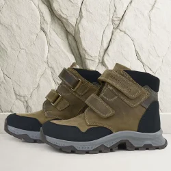 Rakerplus Trekking Hakiki Deri Kahve Cırtlı Erkek Çocuk Bot