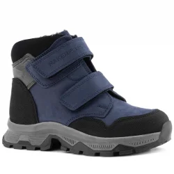 Rakerplus Trekking Hakiki Deri Lacivert Cırt Cırtlı Erkek Çocuk Bot