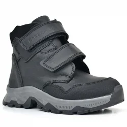 Rakerplus Trekking Hakiki Deri Siyah Cilt Cırt Cırtlı Erkek Çocuk Bot