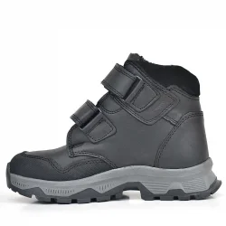 Rakerplus Trekking Hakiki Deri Siyah Cilt Cırt Cırtlı Erkek Çocuk Bot