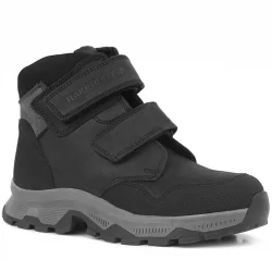 Rakerplus Trekking Hakiki Deri Siyah Cırtlı Erkek Çocuk Bot