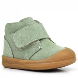 Rakerplus Yoohoo Hakiki Deri Açık Yeşil Cırtlı Unisex Bebek Bot