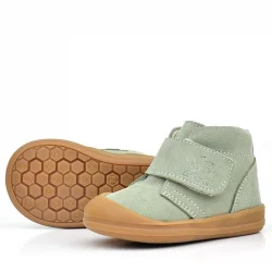 Rakerplus Yoohoo Hakiki Deri Açık Yeşil Cırtlı Unisex Bebek Bot