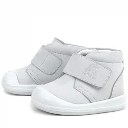 Rakerplus Yoohoo Hakiki Deri Beyaz Cırtlı Kız Bebek Bot