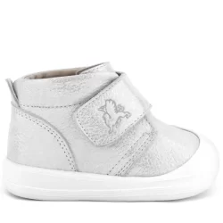 Rakerplus Yoohoo Hakiki Deri Beyaz Simli Cırtlı Unisex Bebek Bot