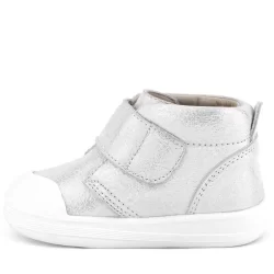 Rakerplus Yoohoo Hakiki Deri Beyaz Simli Cırtlı Unisex Bebek Bot