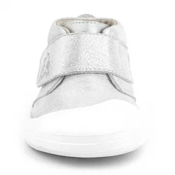 Rakerplus Yoohoo Hakiki Deri Beyaz Simli Cırtlı Unisex Bebek Bot