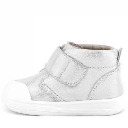 Rakerplus Yoohoo Hakiki Deri Beyaz Simli Cırtlı Unisex Bebek Bot