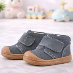 Rakerplus Yoohoo Hakiki Deri Füme Cırtlı Unisex Bebek Bot