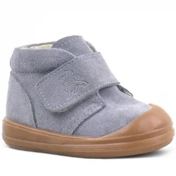 Rakerplus Yoohoo Hakiki Deri Gri Cırtlı Unisex Bebek Bot