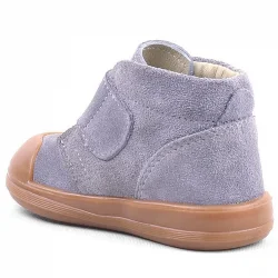 Rakerplus Yoohoo Hakiki Deri Gri Cırtlı Unisex Bebek Bot