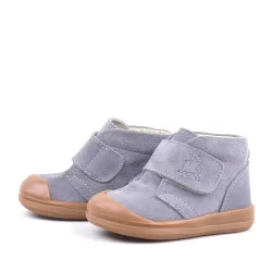 Rakerplus Yoohoo Hakiki Deri Gri Cırtlı Unisex Bebek Bot