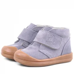 Rakerplus Yoohoo Hakiki Deri Gri Cırtlı Unisex Bebek Bot